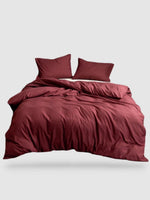 housse de couette en microfibre 200x220 - Rouge
