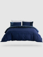 housse de couette patchwork 230x220 - Bleu