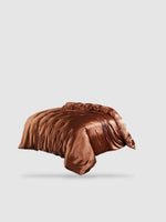 Housse de couette en soie de mûrier 220x240 - Marron