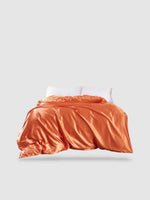 Housse de couette en soie de mûrier 220x240 - Orange
