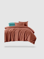 housse de couette haut de gamme 230x250 - Marron