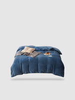 housse de couette hiver 180x220 - Bleu