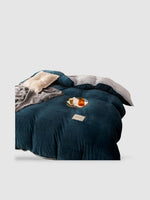 housse de couette hiver 200x230 - Bleu/gris