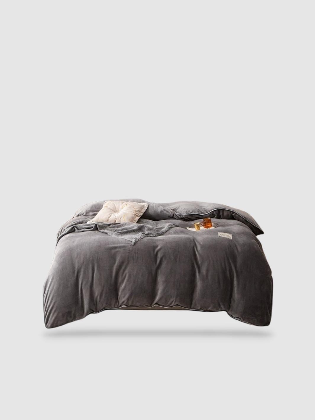 housse de couette hiver 200x230 - Gris foncé