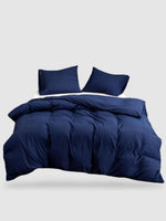 housse de couette en microfibre 200x200 - Bleu
