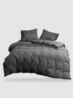 housse de couette en microfibre 220x240 - Gris foncé