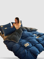 housse de couette d’hiver 200x230 - Bleu/gris