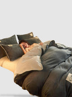 housse de couette d’hiver 200x230 - Gris