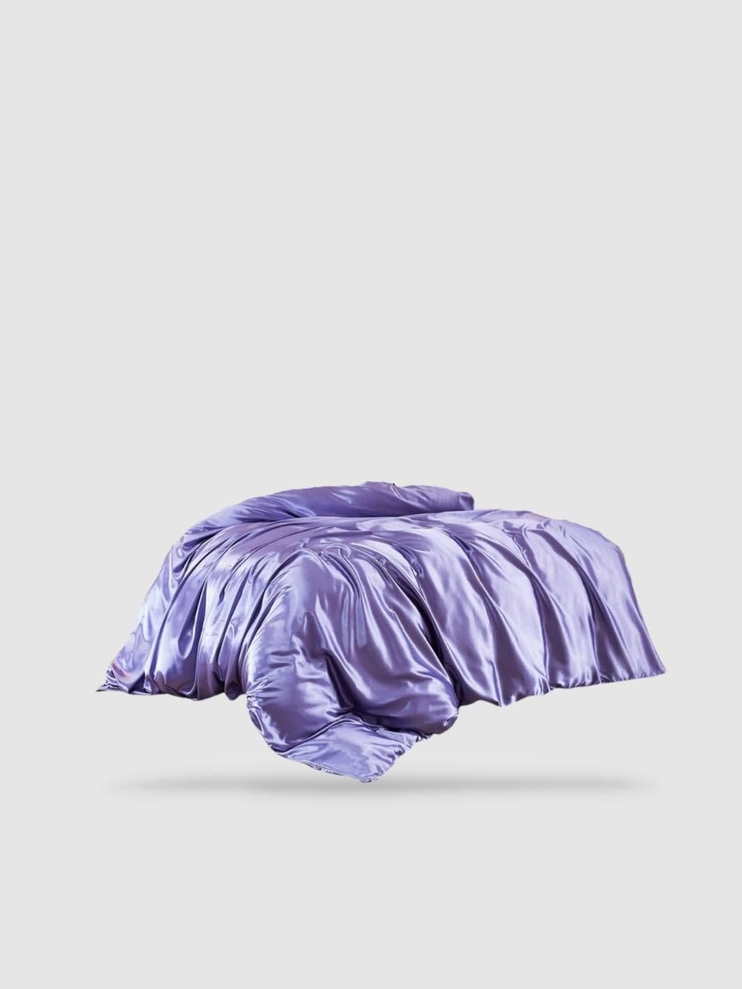housse de couette satin de coton 180x210 - Violet