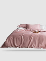 Housse de couette en soie naturelle 220x240 - Rose
