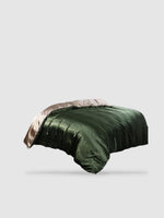 Housse de couette en soie de mûrier 150x200 - Kaki/beige