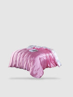 Housse de couette en soie de mûrier 200x230 - Rose/gris