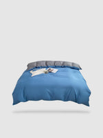 housse de couette tibétaine 150x200 - Bleu/gris
