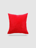 housse de coussin en velours côtelé 50x50 - Rouge