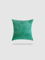 housse de coussin en Velours côtelé 55x55 - Vert