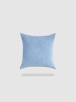 housse de coussin en Velours côtelé 65x65 - Bleu clair