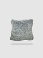housse de coussin en fourrure 45x45 - Gris clair