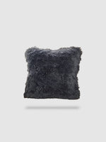housse de coussin en fourrure 45x45 - Gris foncé