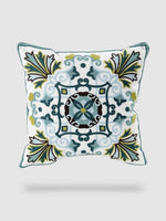 housse de coussin brodée florale 45x45 - Motif 5
