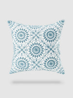 housse de coussin brodée florale 45x45 - Motif 8