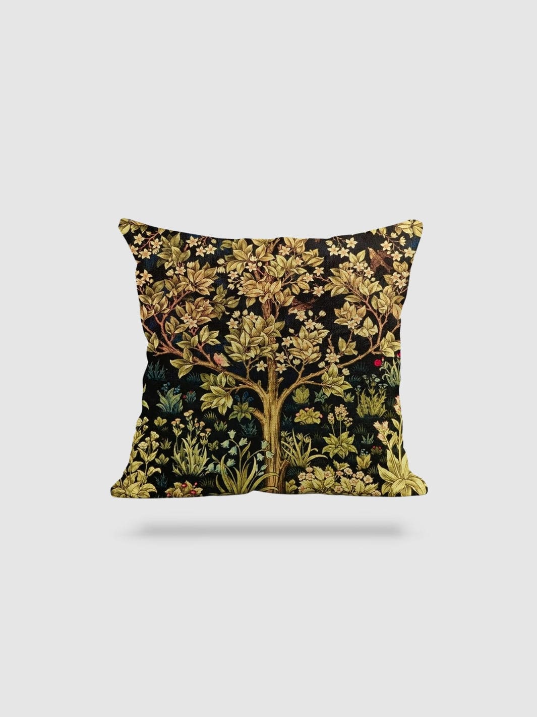 housse de coussin en lin à fleurs 40x40 - motif 1