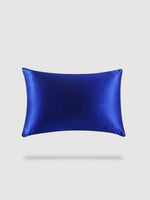 housse de coussin soie de murier 40x60 - Bleu royal