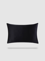 housse de coussin soie de murier 40x60 - Noir