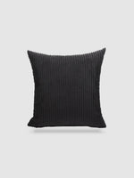 housse de coussin en velours côtelé 40x40 - Noir