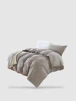 housse de couette coton lavé 180x210 - Beige clair
