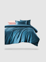 housse de couette haut de gamme 230x230 - Bleu