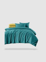 housse de couette haut de gamme 230x230 - Turquoise clair