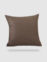 housse de coussin en Coton de lin 50x50 - Marron