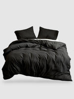 housse de couette en microfibre 230x230 - Noir