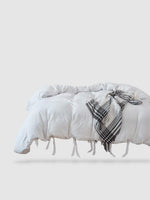 parure de lit en microfibre 220x220 - Blanc