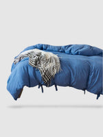 parure de lit en microfibre 220x220 - Bleu