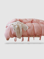 parure de lit en microfibre 220x220 - Rose