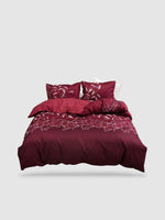 parure de lit motif Floral 200x200 - Rouge