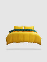parure de lit uni 200x200 - Jaune/vert