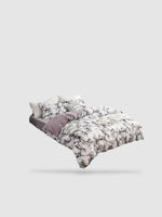 parure de lit marbre 220x240 - Blanc
