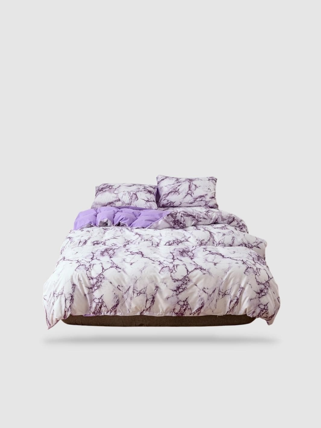 parure de lit marbre 220x240 - Violet