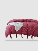 parure de lit en microfibre 160x220 - Rouge