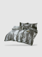 Parure de lit en soie 180x220 - Gris