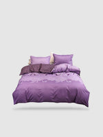 parure de lit motif floral 135x200 - Violet