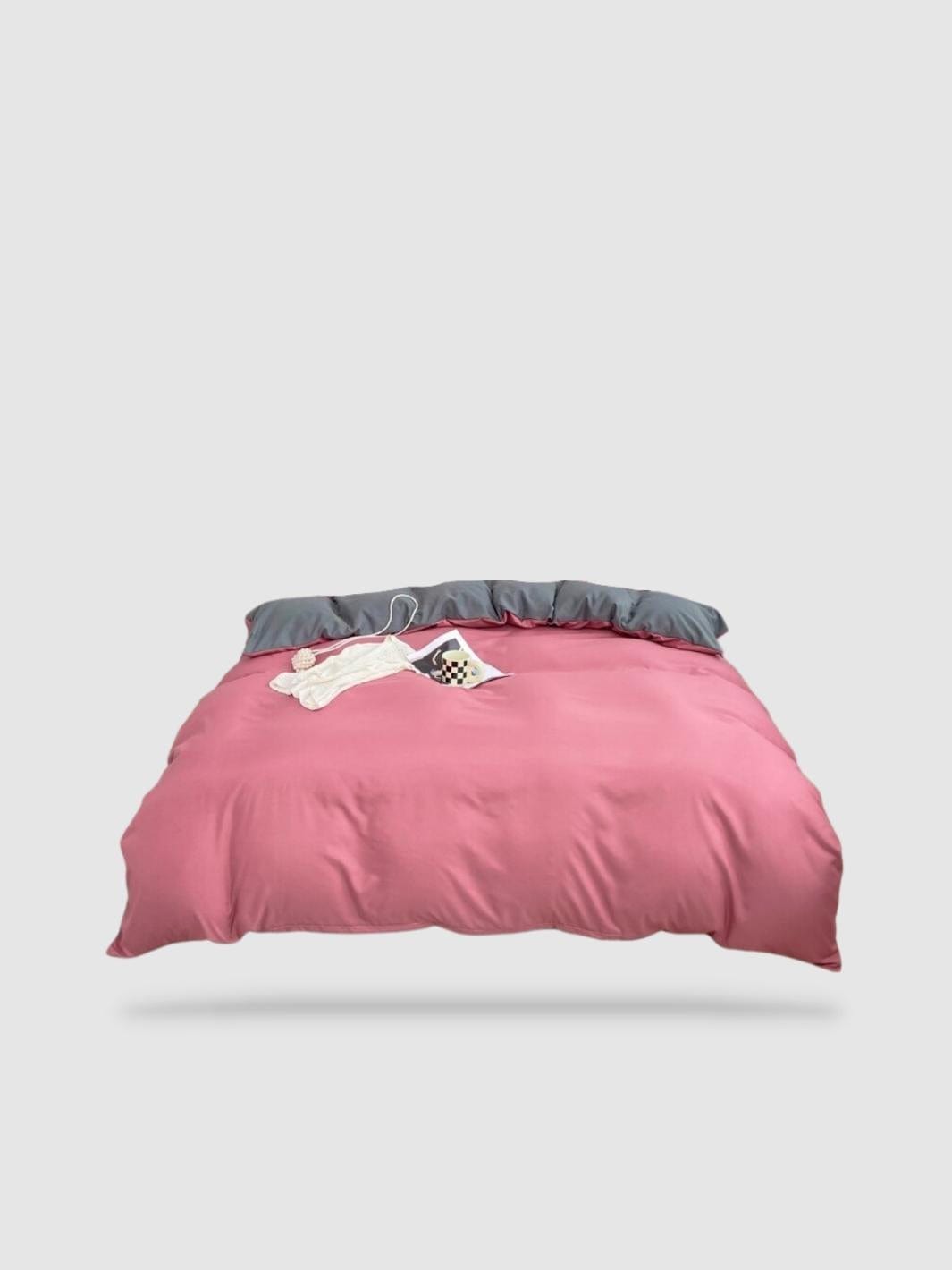housse de couette tibétaine 180x220 - Rose/gris