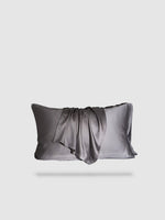 housse de coussin 100% en soie de mûrier 40x60 2 pièces - Gris