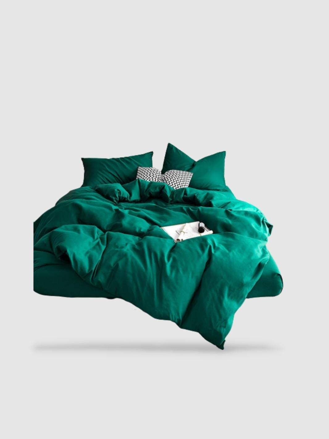 housse de couette unie 240x260 - Vert